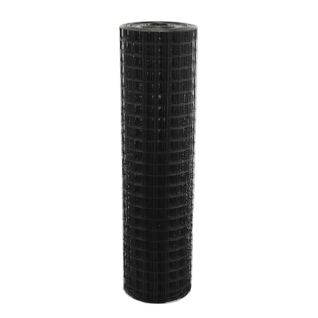 Trident Fence Welded Wire Fence, Black PVC Coated, 12.5ga, 4x100ft, 4x4in Mesh W12410044B